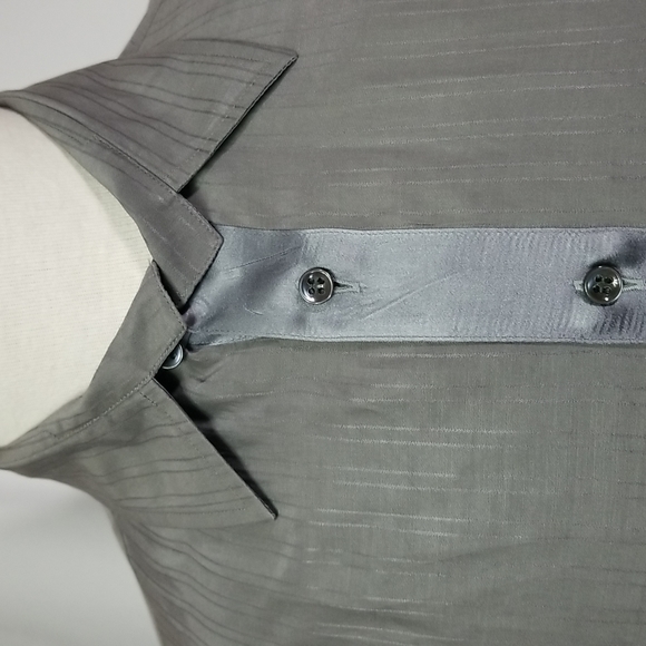 GIORGIO ARMANI BLACK LABEL SILK/COTTON GREY MENS DRESS SHIRT SIZE 42-16 1/2 - Picture 2 of 10